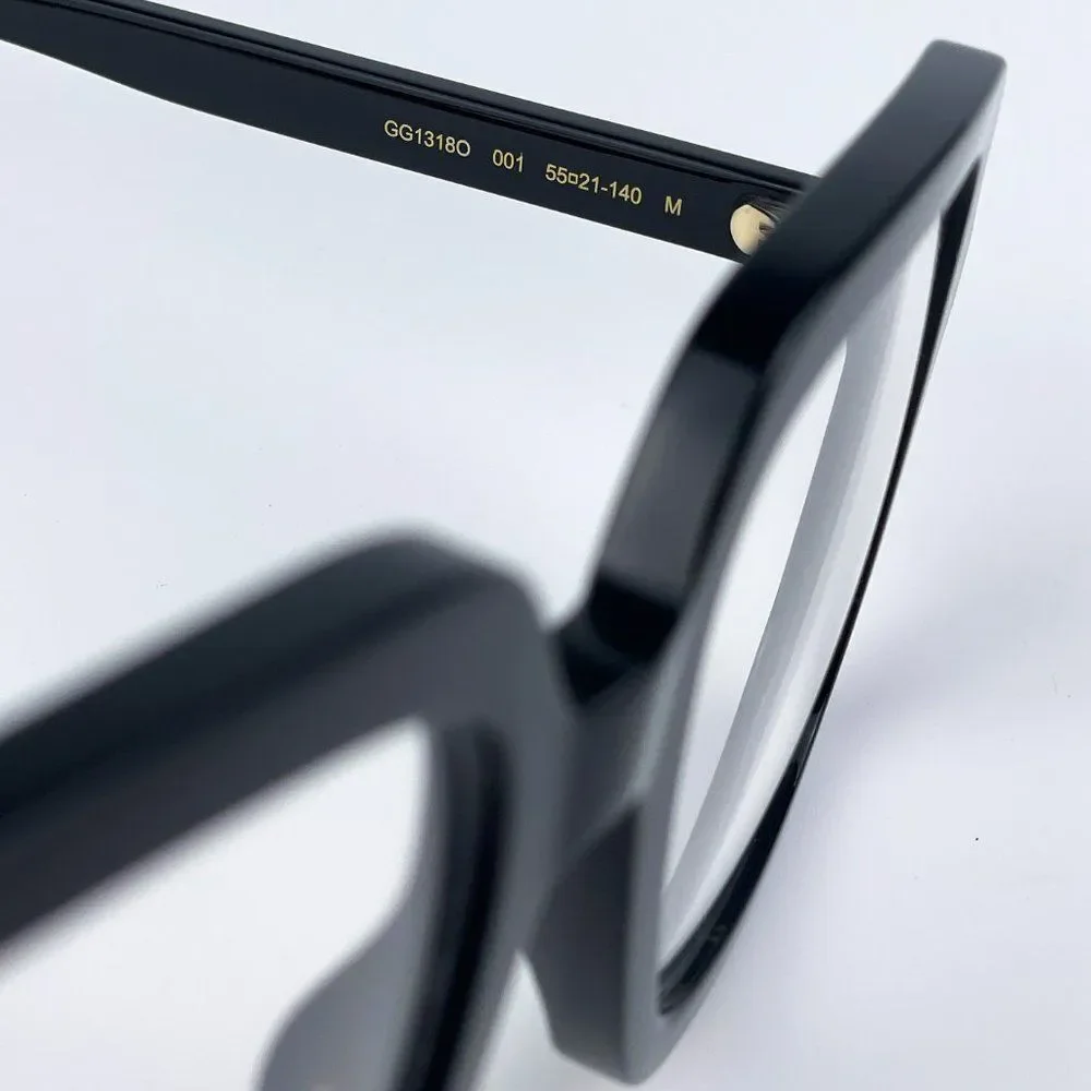 NEW Gucci GG1318O 001 Black Square Women Eyeglasses